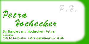 petra hochecker business card